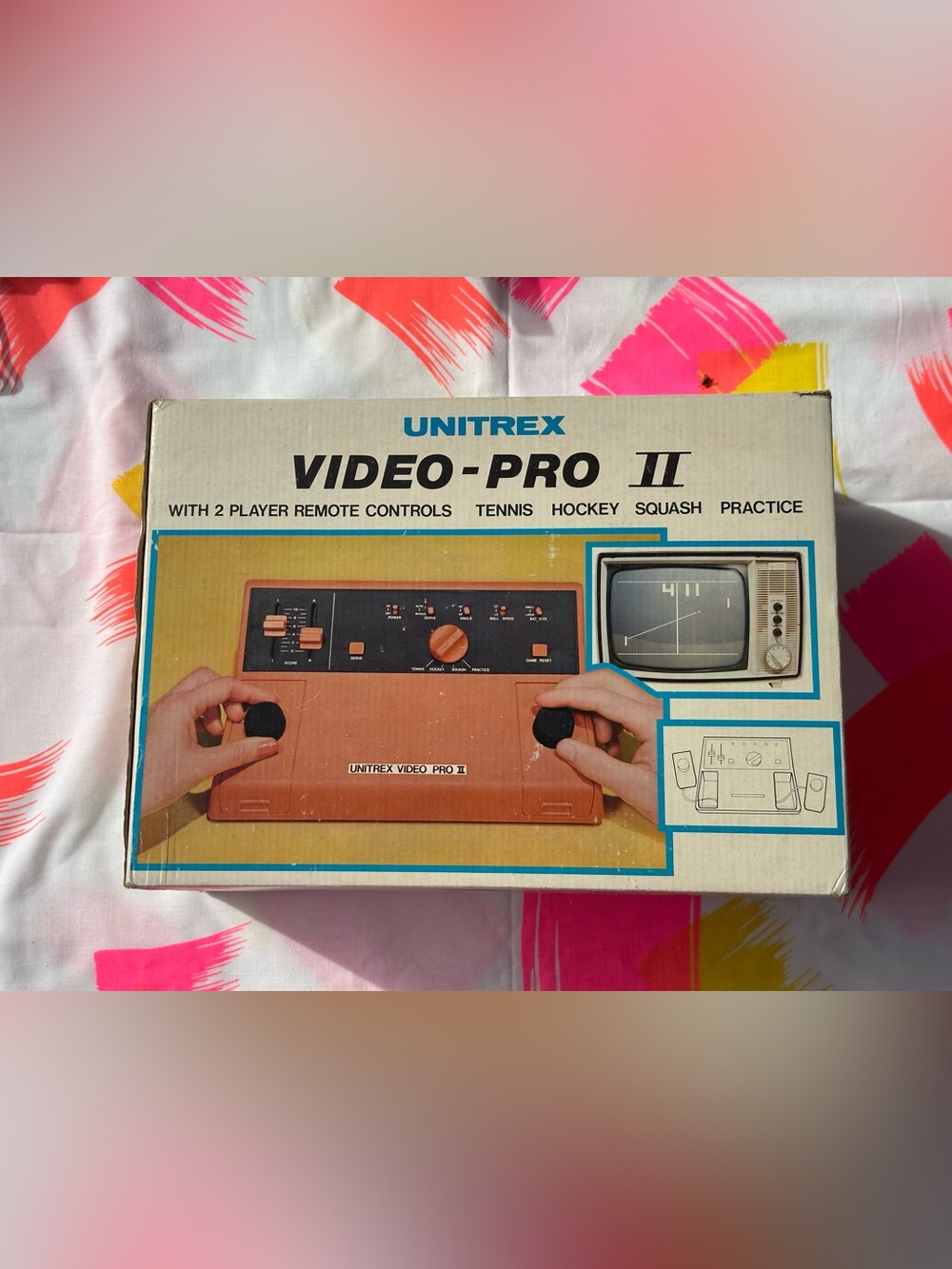 Vintage 1970s Unitrex Video-Pro II TV Game Console (CIB)